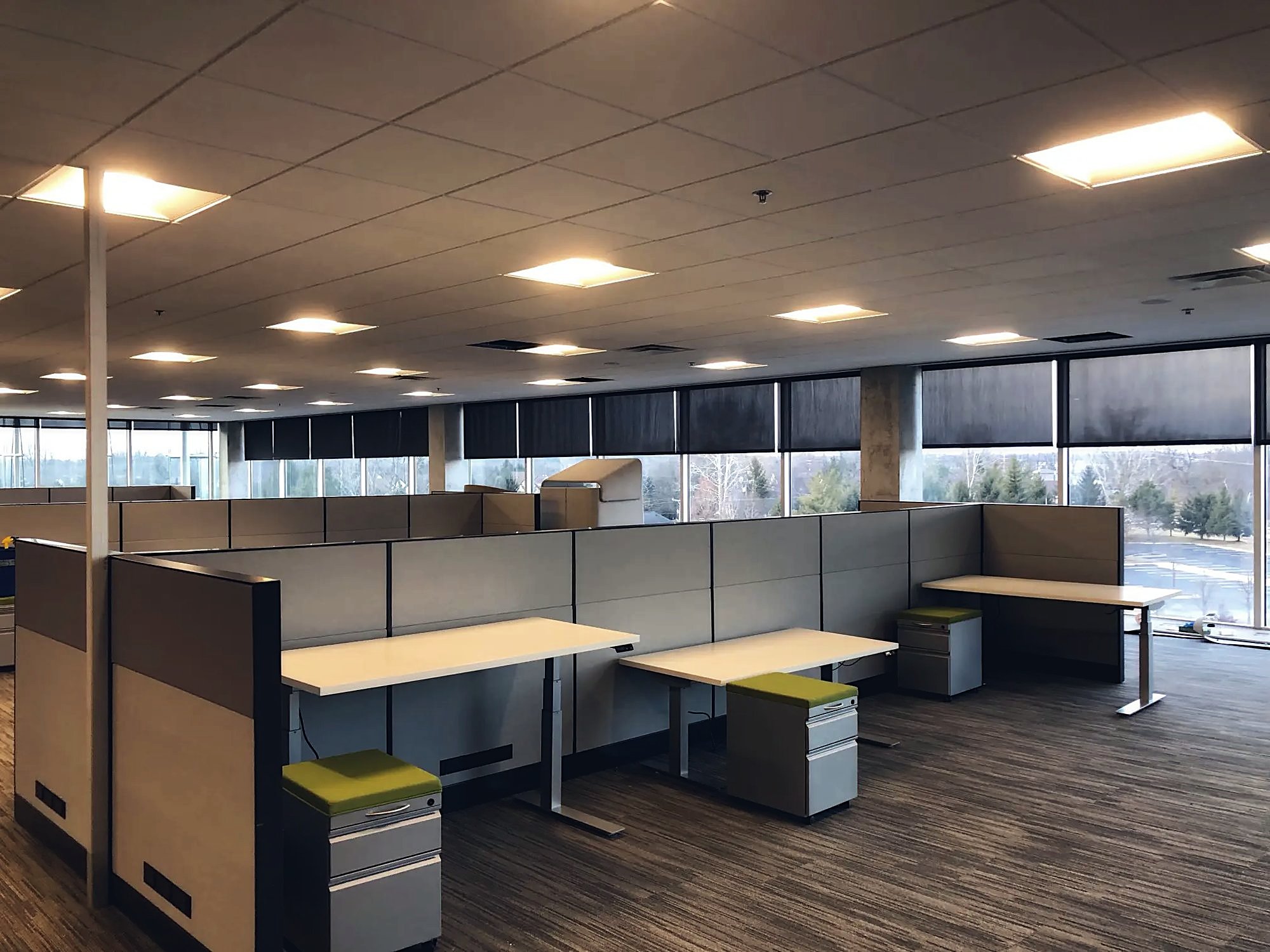 Corporate office interior with acoustical ceiling by RELCO